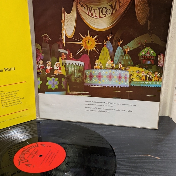 Disney It's a Small World Book and Record - Yellow and Blue - Picture 4 of 6